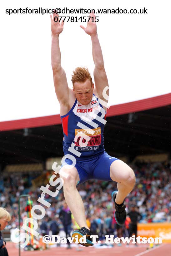 Mens long jump, Sainsbury's British Champs, Alexander Stadium, Birmingham. Photo: David T. Hewitson/Sprts for All Pics